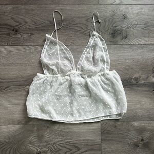 Sheer White Sleeveless Top